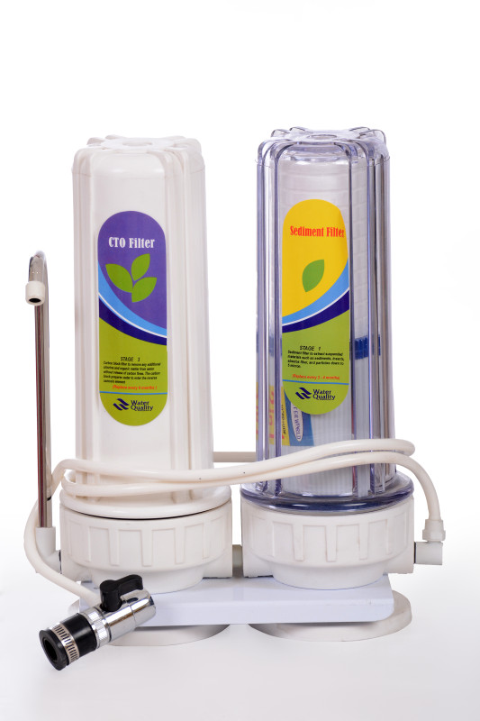 فلتر مرحلتين - لفصل الشوئب والاتربه والصداء وازاله الكلور